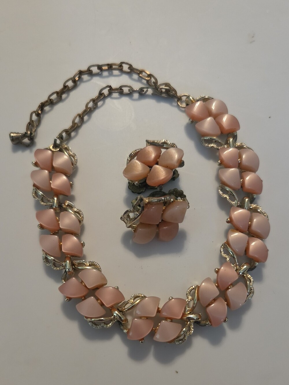 Vintage Choker Necklace/Clip On Earring Set